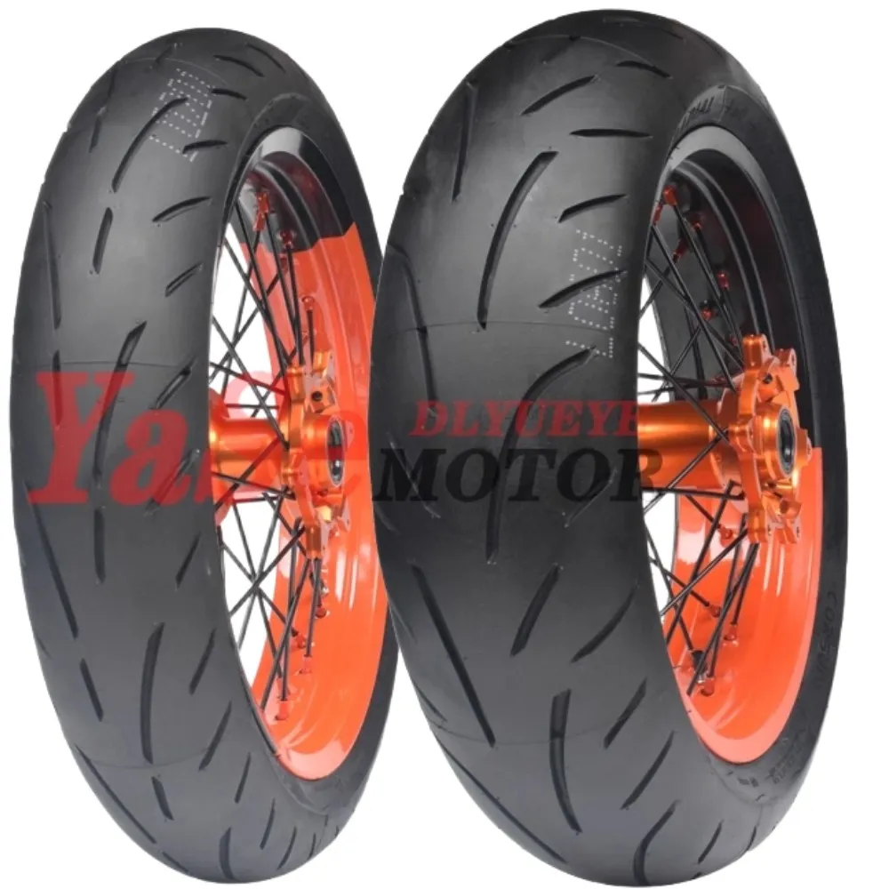 Колеса мотард 17/17 KTM CNC 3.0/4.25 120/150 черный/фиолетовый двухцветный обод