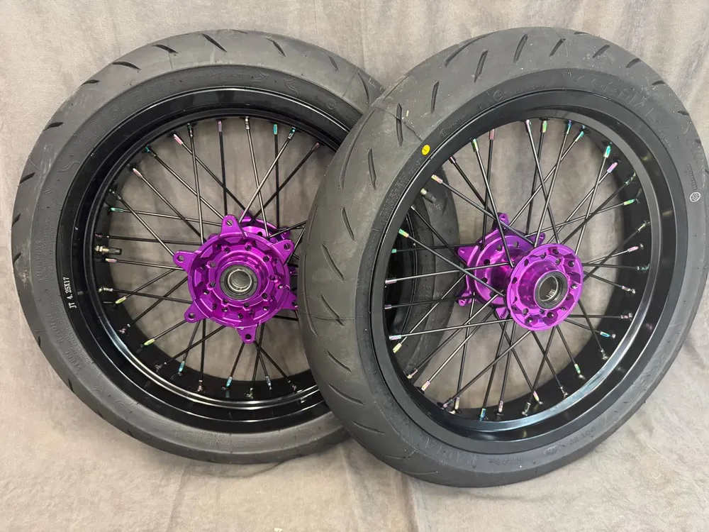 Колеса мотард 17/17 KTM CNC 3.0/4.25 120/150 черный/фиолетовый