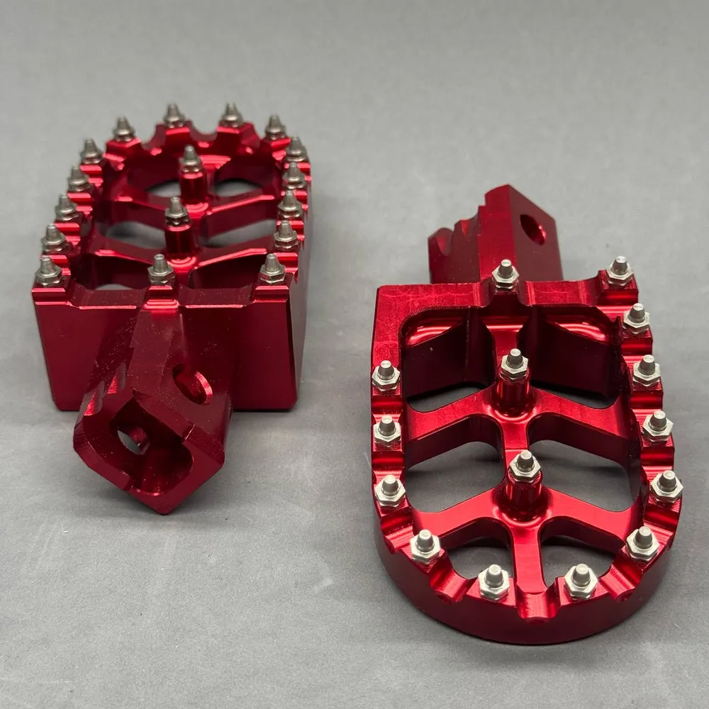 Подножки питбайк CNC широкие красные
