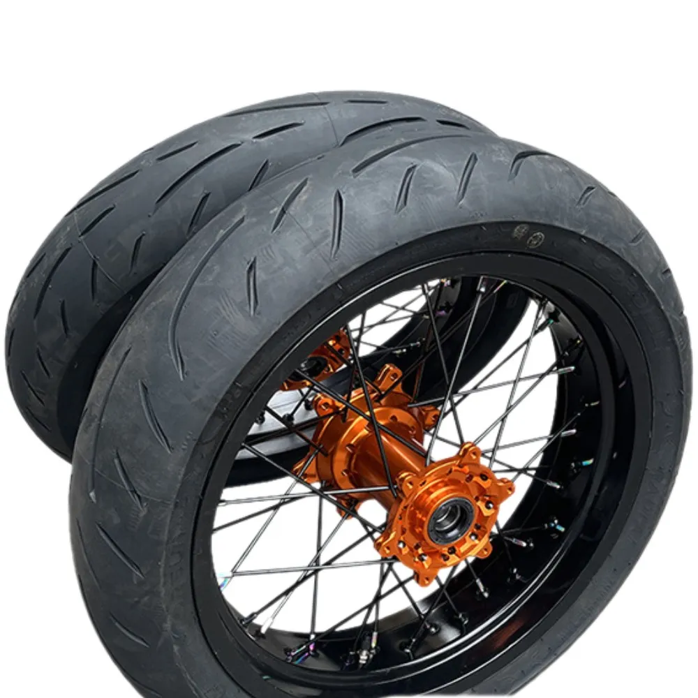Колеса мотард 17/17 KTM CNC 3.0/4.25 120/150 черный/оранжевый