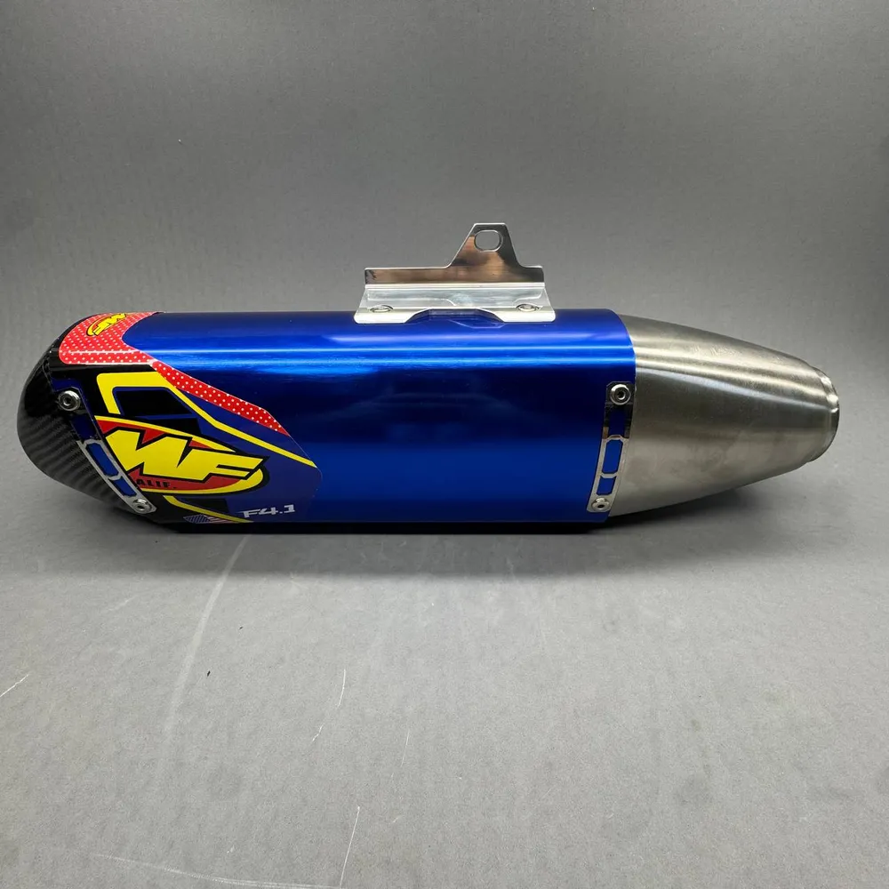Глушитель FMF Racing Factory эндуро кросс 4т 200-450cc синий КАРБОН