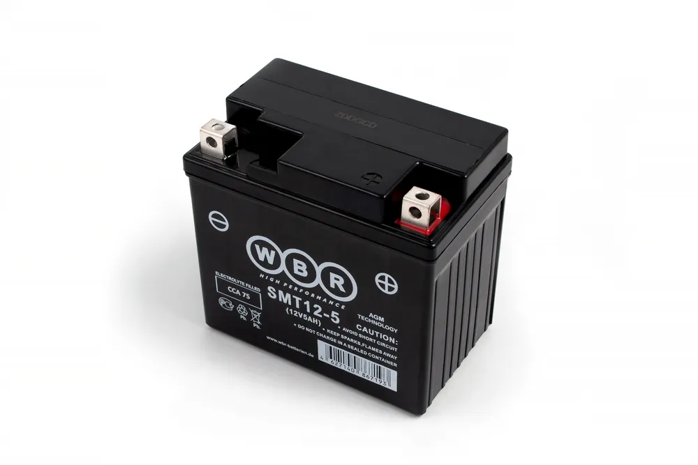 Аккумулятор (АКБ) для мотоцикла MT12-5 WBR (114 х 68 х 106) (12v 5a/h)